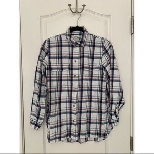 Madewell White Flannel Shirt S
